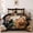 Black Boho-King90"x103", variant on Black Queen 90“×90” 7-Piece Bed-in-a-Bag Floral Bedding Set