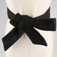 thumbnail image 3 of Black Women's Tied Waist Belt Wrap Waistband 172cm, 3 of 8