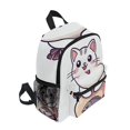 thumbnail image 2 of FORMRS School Backpack with Front Zippered Pocket 12" Student Travel Daypack, White Cute Cat, 2 of 6