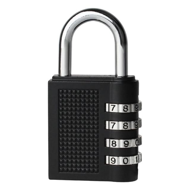 4 Digit Combination Padlock Outdoor School Gym Lock, 1.6 Inch Alloy Body Password Lock for Locker Cabinet Toolbox Storage, Keyless Security with Ergonomic Design, 1 Combination Lock