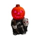 thumbnail image 5 of Estatua de caballero calabaza, decoración de Halloween con luces LED, artesanía fina 14 cm x 9 cm x 6 cm, 5 of 9