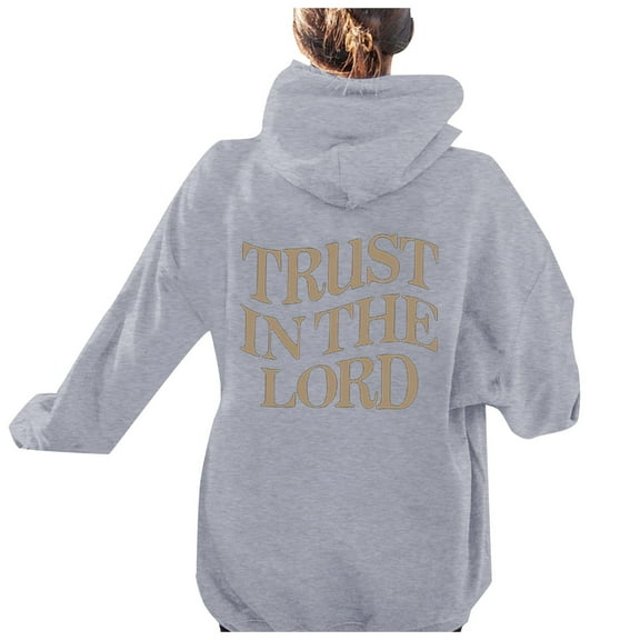 Miaoju Hoodies for Women Long Sleeve Shirts Comfort Graphic Print Crewneck Sweatshirts for Fall & Winter with Pockets