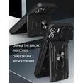 thumbnail image 3 of for Xiaomi Redmi A1 Case Sliding Window Case with Card Holders, Cover with Slide Camera Protection Built-in Magnetic Kickstand Case for Xiaomi Redmi A1 LJK Black, 3 of 8