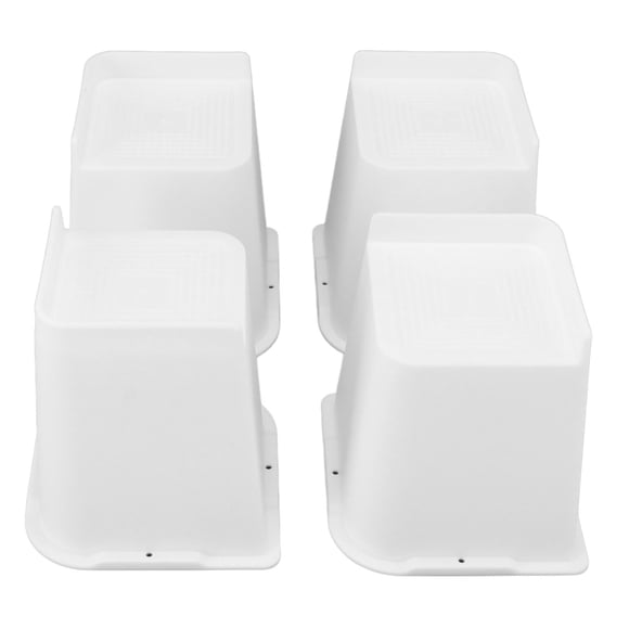 Bed Risers, Practical Furniture Leg Extender Anti Slip 6 Inch Raise White 4 Pcs For Bedroom