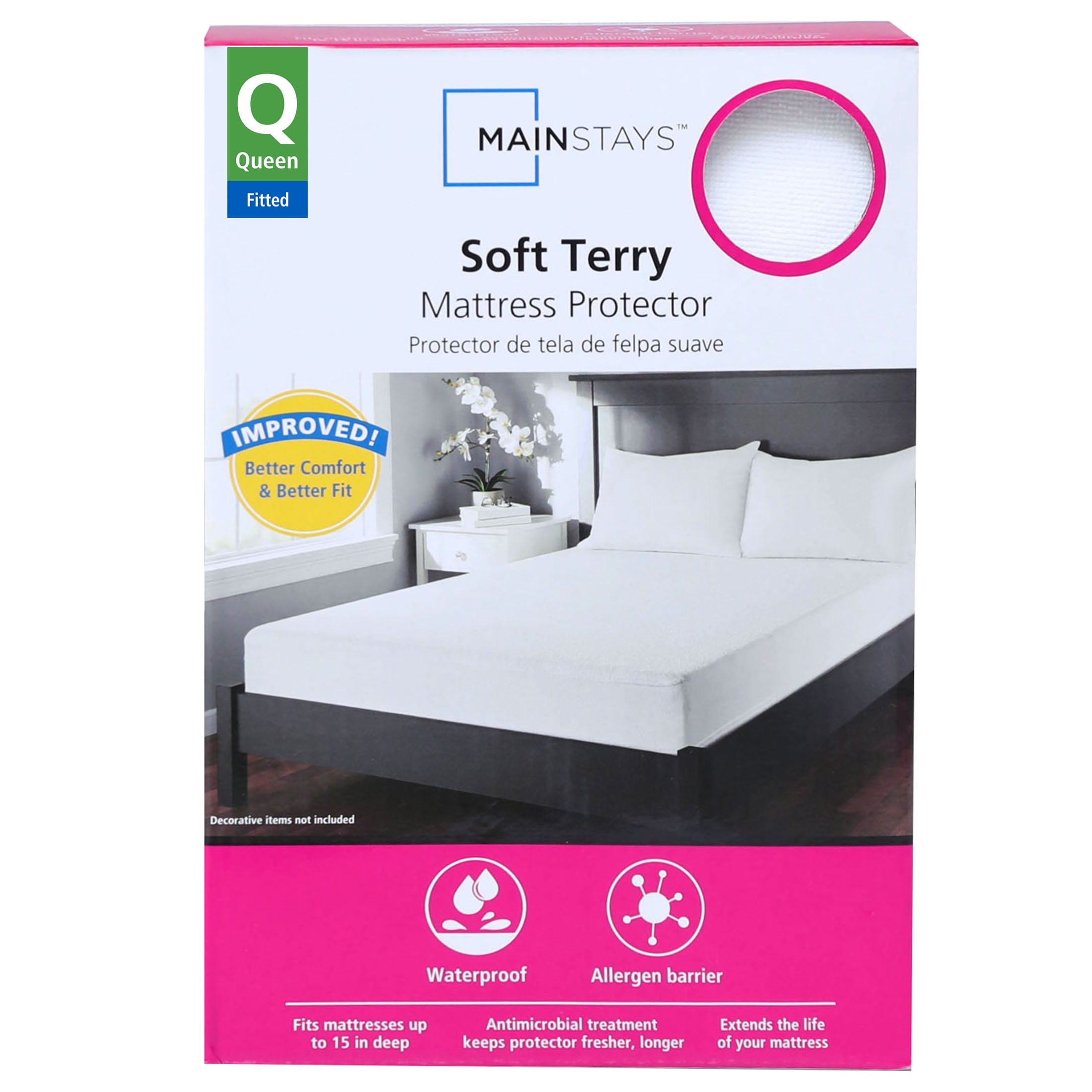 Extra Deep Waterproof Mattress Protector Terry Cotton Soft Fitted Washable Cover 