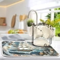 thumbnail image 5 of Ship on Sea and Shell Dish Drying Mat 16x18 Absorbent Microfiber Draining Rack Pad for Kitchen Counter Sink, 5 of 8