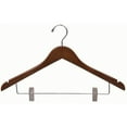 thumbnail image 5 of nternational Hanger Walnut Wood Combo Clothes Hangers, Brown, 50 Count, 5 of 5