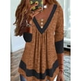 thumbnail image 4 of Camiseta de manga larga con cuello en V para mujer, Jersey elegante de color liso, Tops informales para oficina, 2022, 4 of 4