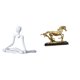 thumbnail image 1 of Figura de escritorio,Escultura abstracta de pensador para decoración de oficina y hogar.,Figura de caballo,Escultura de caballo en miniatura coleccionable,Estatua de animal de adorno de, 1 of 8