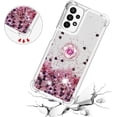 thumbnail image 3 of for Samsung Galaxy A23 4G/5G Glitter Case with Ring Holder, Bling Sparkle Floating Liquid Soft TPU Cushion Fashion Girly Women Girls Clear Case Cover for Samsung Galaxy A23  Rose Gold, 3 of 7