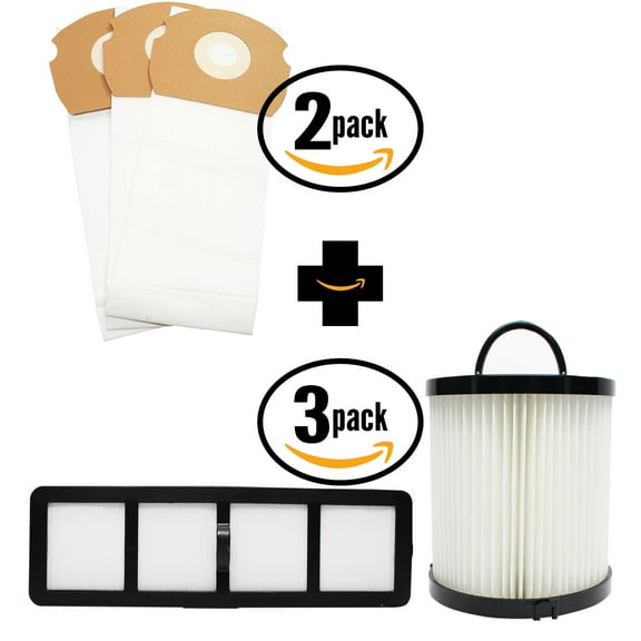 6 Replacement Eureka ASM1065 Vacuum Bags, 3 Dust Cup Filter & 3 HEPA Filter - Compatible Eureka AS Vacuum Bag, DCF-21 Filter & EF-6 Filter