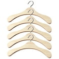 thumbnail image 1 of 5 Pcs Cintres en Bois pour Robes de Manteaux Miniatures Porte-Manteaux (Couleur Bois), 1 of 1