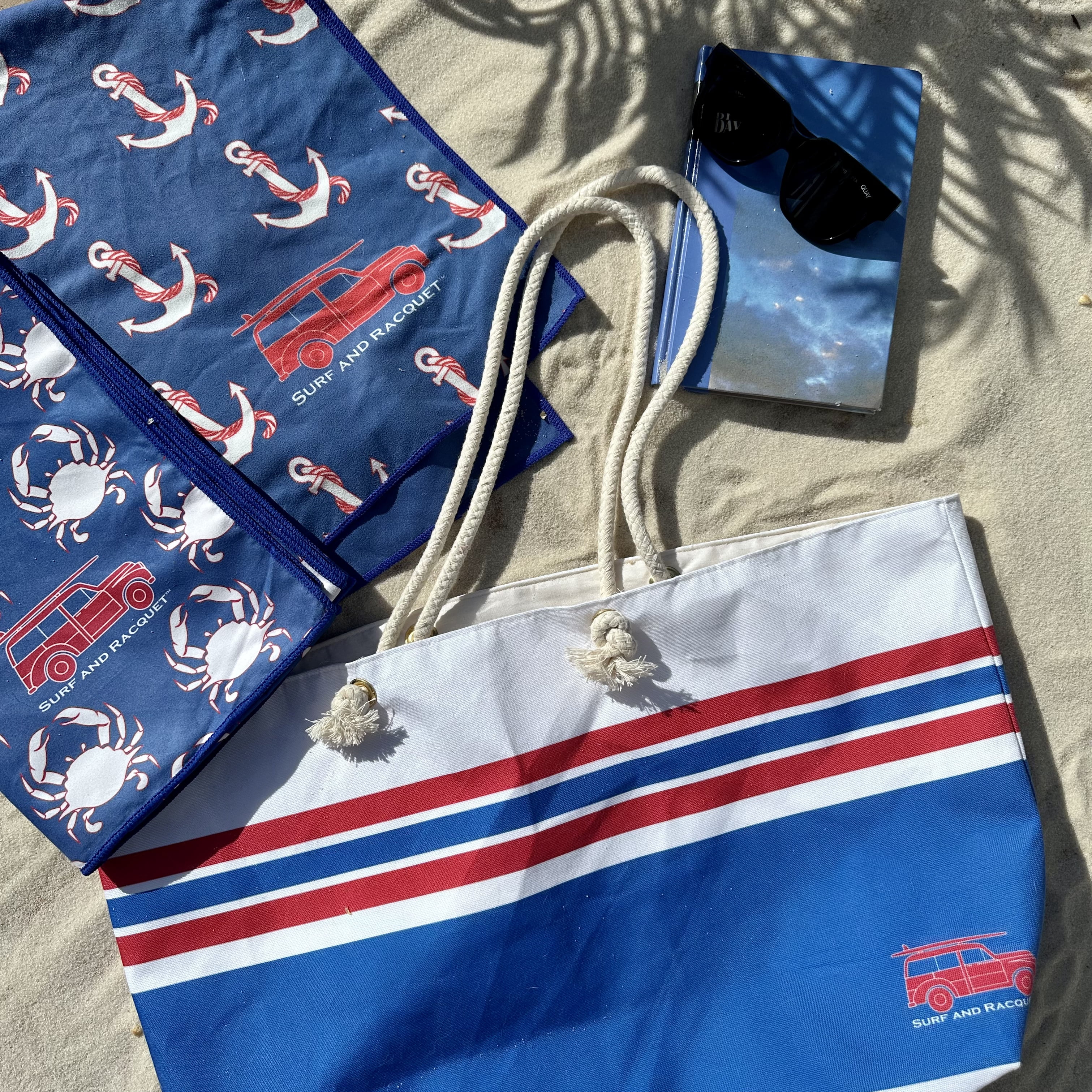 Surf and Racquet Anchor 35x78 Quick Dry Beach Towel