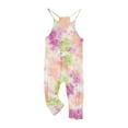 thumbnail image 2 of Wancir Girls' Casual Sleeveless Jumpsuits Spaghetti Strap Loose Romper Long Pants with Pockets, 2 of 6