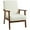 White, variant on HOMCOM Accent Chair with Wide Seat and Wood Frame, Living Room Chair, White
