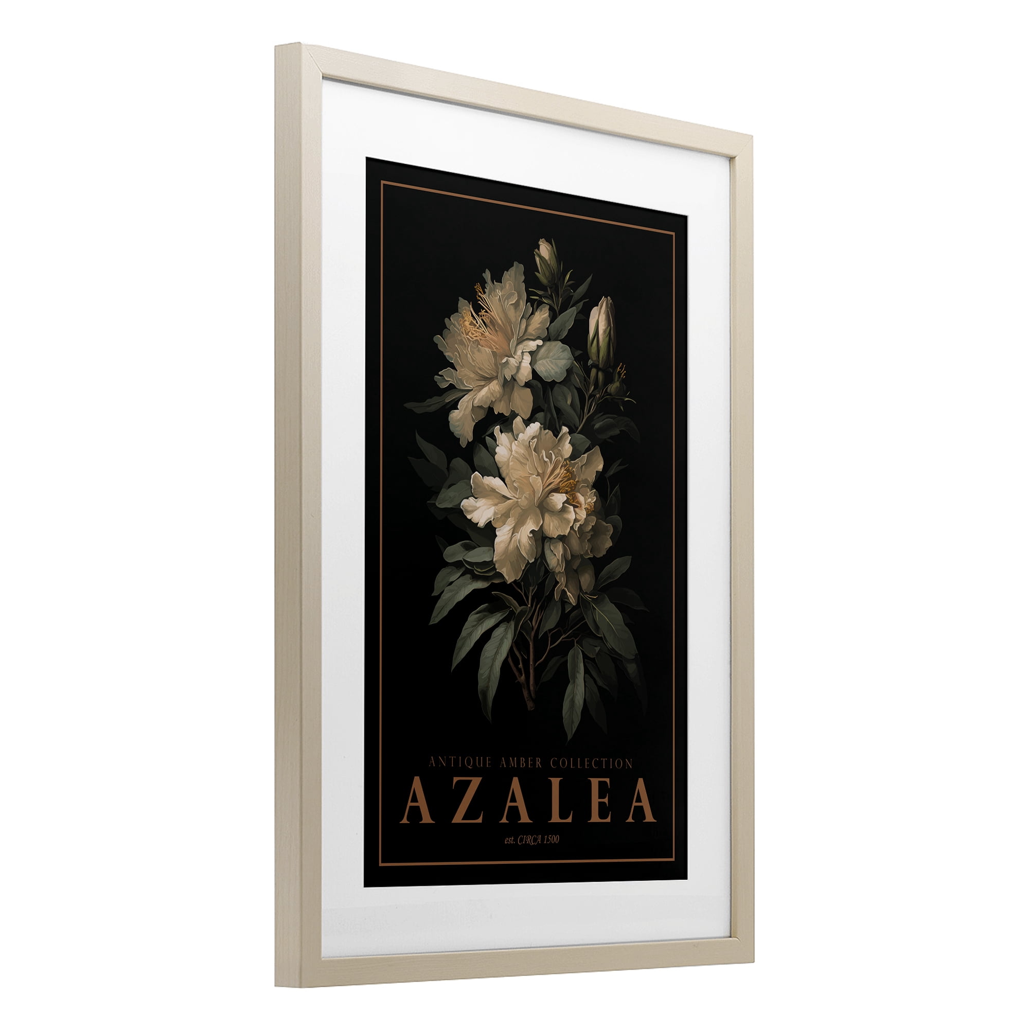 Stupell Industries Antique Azalea Light Birch Framed Print Under Glass, design by Chris Giampietro