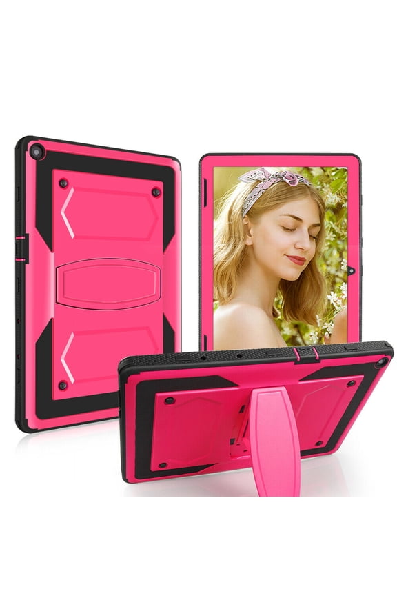 For Walmart Onn 10.1 Tab Case 2020 ( Model: 100011886 ) Shockproof Kids Friendly Rugged Drop-Proof Sturdy Armmor Case Built-in Kickstand For Onn 10.1 inch Tablet 2020 Generation 2 - Pink