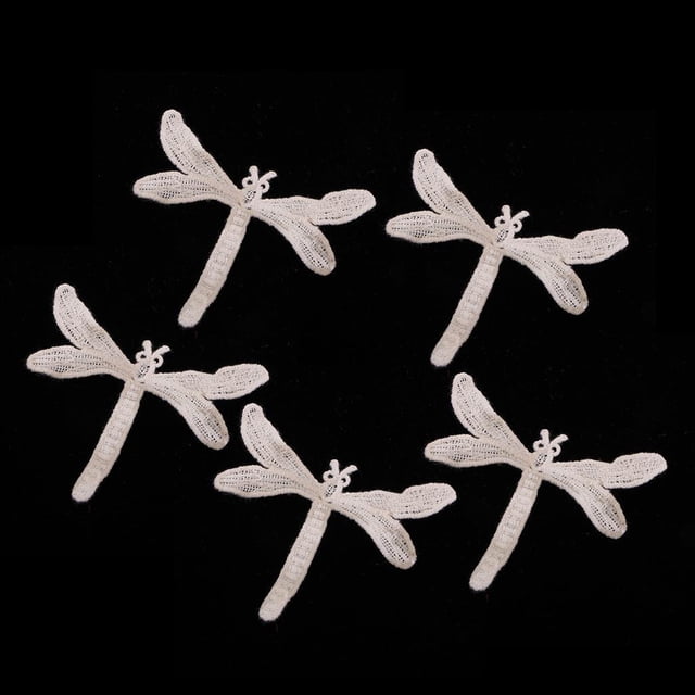 Apliques de Encaje Macarena Paquete de 5 Material de Algodón para Coser Bricolaje Ropa Sombrero Bolsa