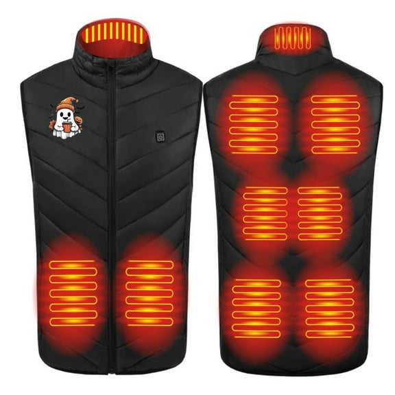 cocolona Unisex Heated Vest Winter Warm Sleeveless Heated Jacket Plus Size Heating Coat for Men and Women, Halloween Gifts