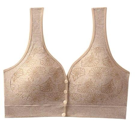 Xiaoxatg Women s Seamless Wrap Chest Buttonless Wireless Comfortable Push Up Nursing Bra For Middle And Elderly Women Thin Bra