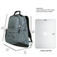 thumbnail image 2 of KAUKKO Vintage Casual polyster and Leather Rucksack Backpack (Nylon Grey), 2 of 5