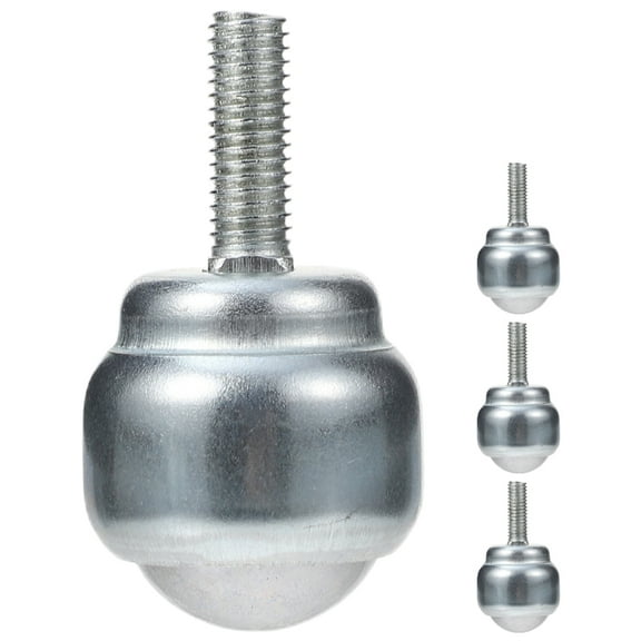 LEORX 4pcs Small Wheels Roller Balls Wheels Carbon Steel Silver for Workbench