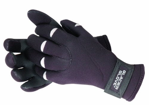 Glacier Outdoor Premium Neoprene Shooting Glove Black//Gray