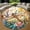 Dragonfly11, variant on Round Rug, Nutcracker Floral Pattern Soft Washable Carpet, Non-Slip Floor Mat for Living Room Bedroom Home Decor 24 Inch