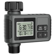 KOYMISKU Sprinkler Timer, Digital Programmable Water Timer for Outdoor Garden Hose with Rain Delay/Manual/Automatic Drip Irrigation for Yard Lawn
