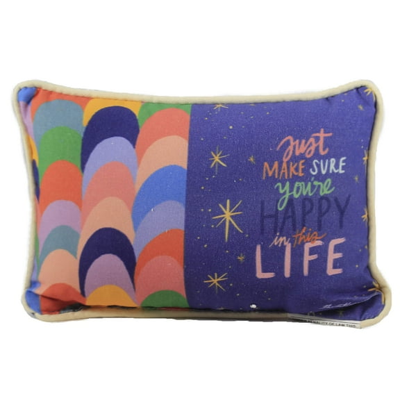 Home Decor Brights Just Make Sure Pillow Fabric Positive Script Swajms