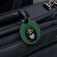 thumbnail image 5 of Green Tea in Giant Panda Bear Mug Round Leather Luggage Card Suitcase Carry-On ID Tag, 5 of 6