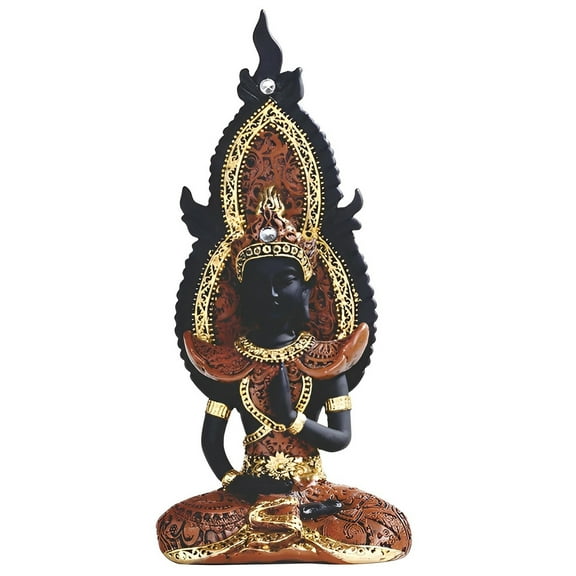 FC Design 8"H Praying Thai Buddha in Red Figurine Statue Sculpture Ornament Decoration Home/Room Decor and Unique Gift Ideas for Housewarming, Holidays and Birthdays