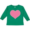 thumbnail image 3 of Inktastic Pink Heart (Stitch Border) Girls Long Sleeve Toddler T-Shirt, 3 of 5
