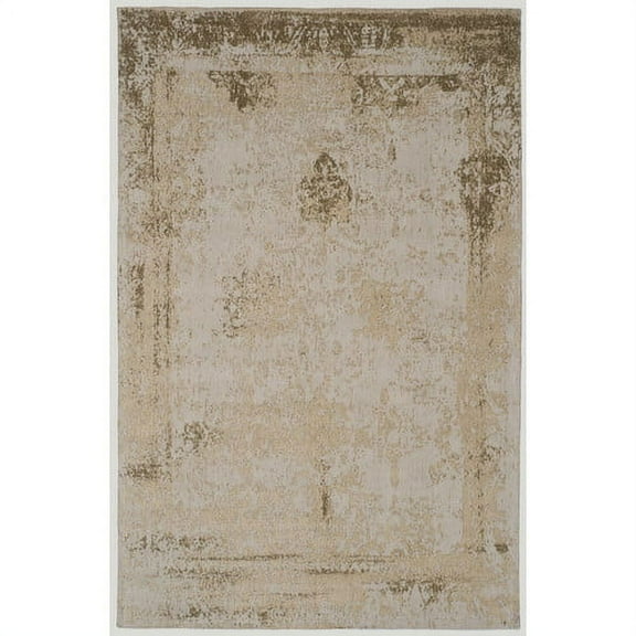 SAFAVIEH Classic Vintage Peter Overdyed Border Cotton Area Rug, Sand, 2'4" x 4'8"