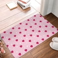 thumbnail image 4 of Fuzoiu Strawberry And Heart Print Door Mat Outdoor Indoor Welcome Mats, Front Doormat,Flannel Non Slip Durable Entrance Rugs for Front Door, Inside Outside Entry, Porch, Resist Dirt,16x24in, 4 of 7