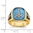 thumbnail image 3 of Real 14kt Yellow Gold Men's Masonic Ring Size: 10; for Adults and Teens; for Women and Men, 3 of 5