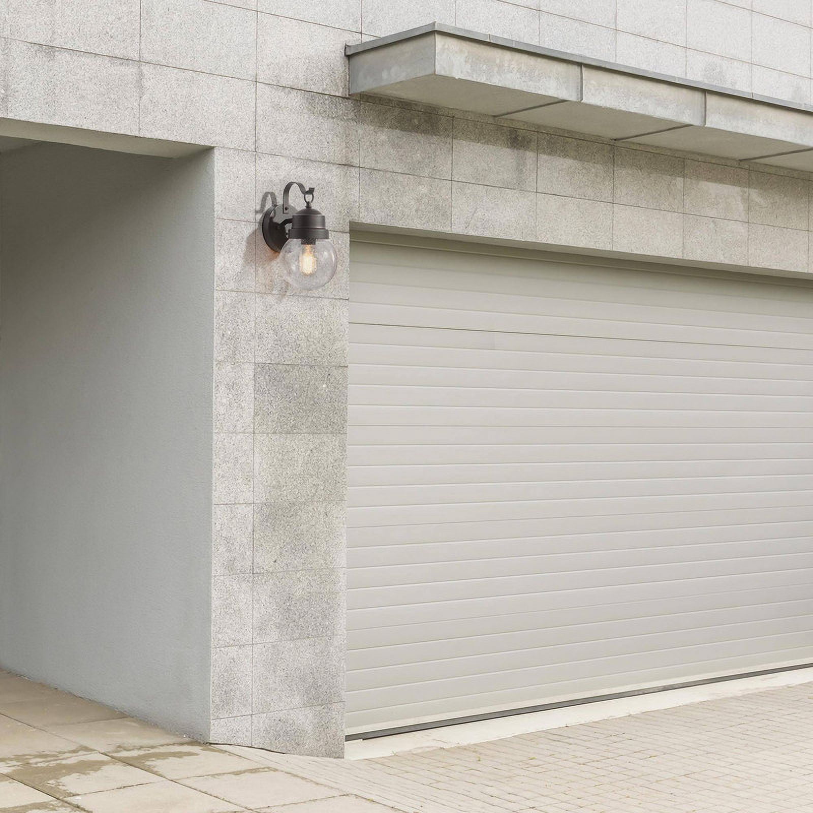 LNC Rust Outdoor Wall Sconce withseeded Glass Globe, 11" Vintage Exterior Light for Wet Areas