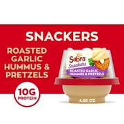 Sabra Snackers Roasted Garlic Hummus with Pretzels, 4.56 oz