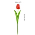 thumbnail image 3 of Hyknon Artificial Tulips Flowers, Faux Silk Flower Picks with Stems, Realistic Bendable DIY Floral Bundles, Real Touch Fade Resistan Bouquet Decor for Indoor Decor Table Centerpieces Wedding Home 13", 3 of 6