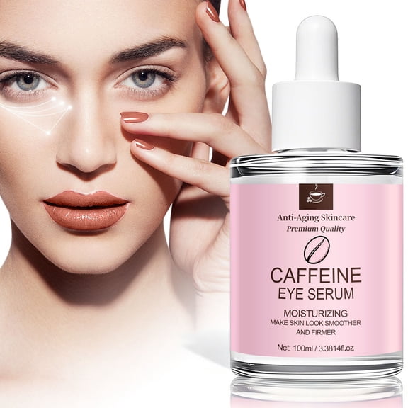 Caffeine Eye Essence for Moisturizing, Smoothing, and Firming Eye Area – Brightens Eye Muscle, Reduces Puffiness and Dark Circles, 100ml