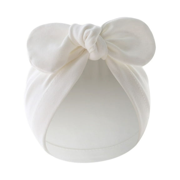 JYYYBF Baby Girls Turban Hat, Soft Elastic Cute Knotted Bow Hat Nursery Beanie Cap for Infant