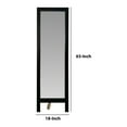 thumbnail image 5 of 65 Inch Rectangle Wooden Cheval Full Length Standing Mirror with Easel Legs, Black- Saltoro Sherpi, 5 of 6