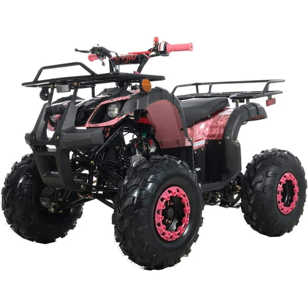 XPRO 125cc ATV 4 Wheels Quad 125 ATV Quads with LED Lights, Big 19"/18
