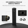 thumbnail image 5 of Outsunny 50 lbs. Umbrella Base, 20.5" Round Heavy Duty Umbrella Stand for 1.5" or 2" Umbrella Poles, Patio Market Stand, Black, 5 of 10