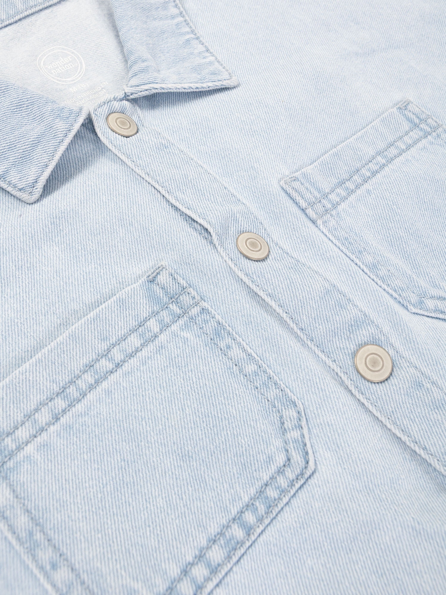 Wonder Nation Girls Denim Romper, Sizes 4-18
