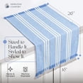 thumbnail image 6 of HEIRLOOM COMFORT 3 Pack Monochrome Stripe Dish Towels with Fringes, 16"x26", 100% Cotton, Absorbent & Durable, Quick Drying Kitchen Towels for Daily Cleaning, Cooking & Baking, Easy Care, Sky Blue, 6 of 7