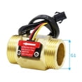 thumbnail image 2 of 1inch Water Brass Hall Effect Water Flow Sensor Flowmeter 2-50L/min ,Accurate Measurement, 2 of 3