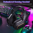 thumbnail image 3 of Gaming Headset for PC, PS4, PS5, Xbox Headset with 7.1 Surround Sound Gaming Headphones with Noise Canceling Mic, 40mm Drivers over Ear Headphones for Nintendo, Xbox Series x/S, Laptop, Black, 3 of 8