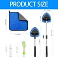 thumbnail image 3 of Clearance Windshield Cleaner Microfiber Car Window Cleaner With 4 Reusable And Washable Extendable Handle And Spray Bottle Auto Interior Exterior Glass Wiper Car Window Cleaning 50Ml, 3 of 9