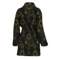 thumbnail image 2 of Gold Sun And Moon Pattern Women Bathrobe One Size Univeral Fits, Sun Light Sunny Fashion Lightweight Plush Fleece Long Robe For Women, 2 of 3